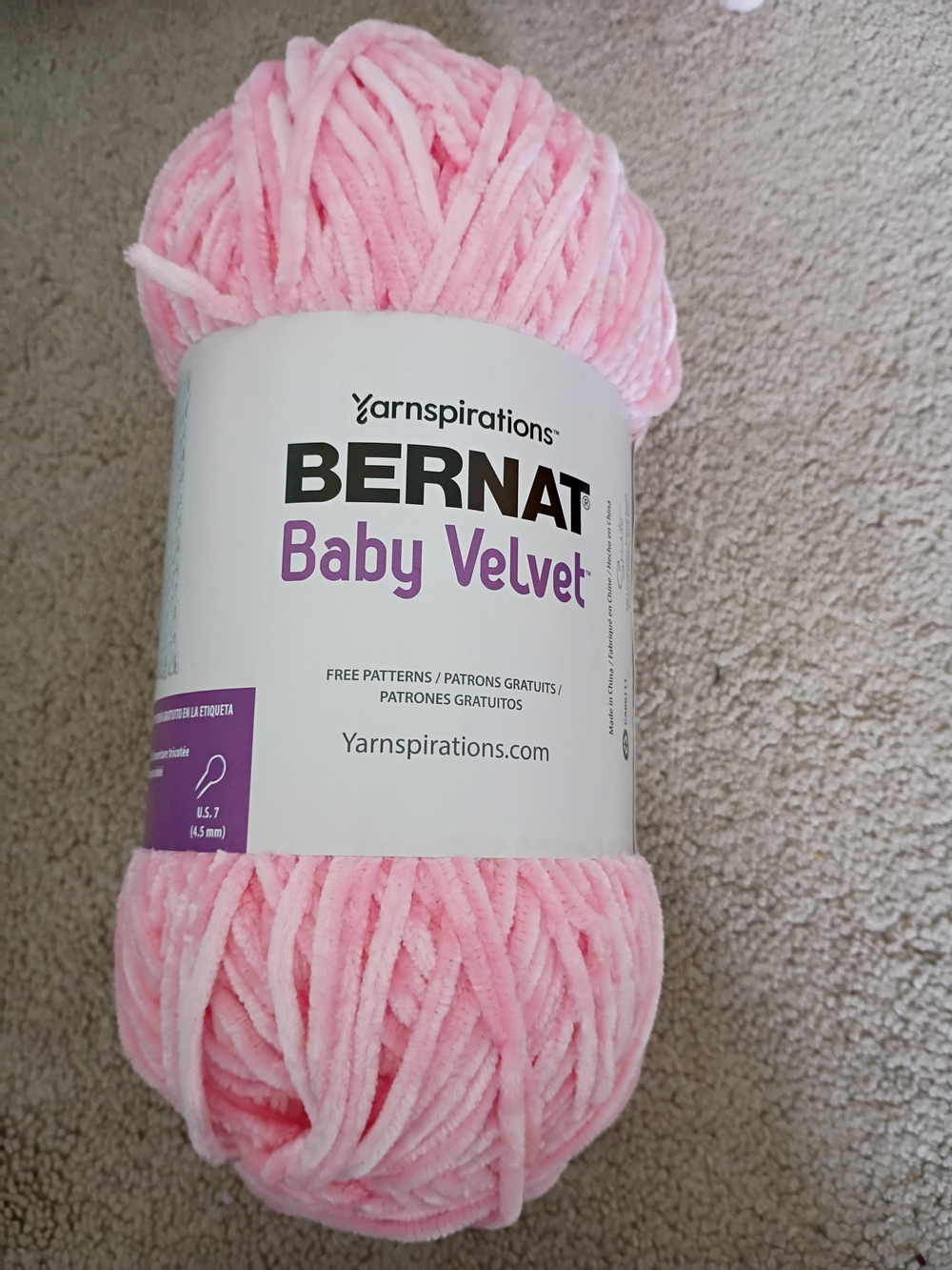 Bernat Baby Velvet Plush Yarn - Ever After Pink